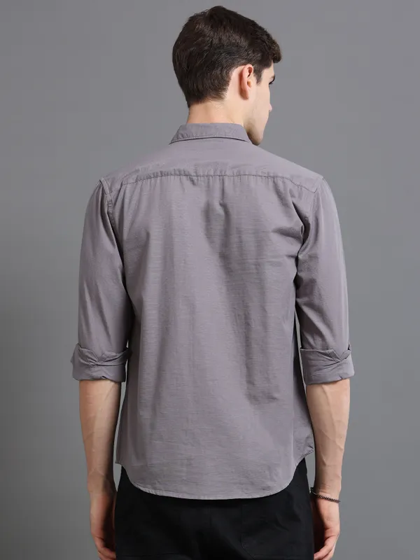 Tom_Mackler_Men_Solid_Casual_Grey_Shirt