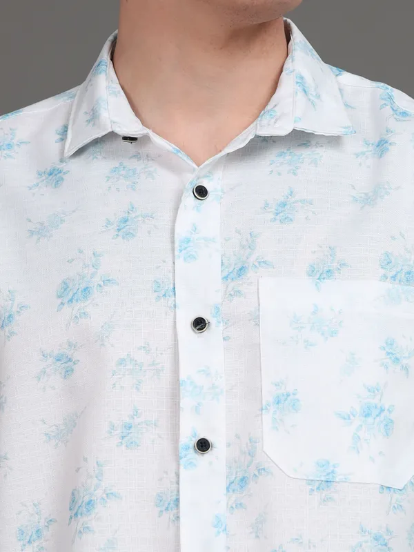 Tom_Mackler_Men_Printed_Casual_Blue_Shirt