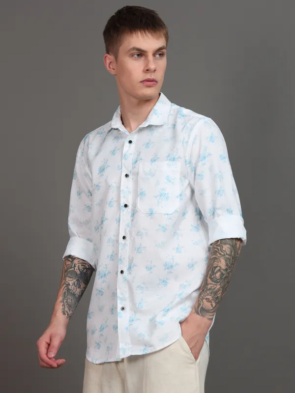 Tom_Mackler_Men_Printed_Casual_Blue_Shirt