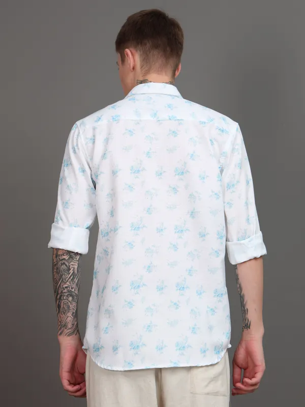 Tom_Mackler_Men_Printed_Casual_Blue_Shirt