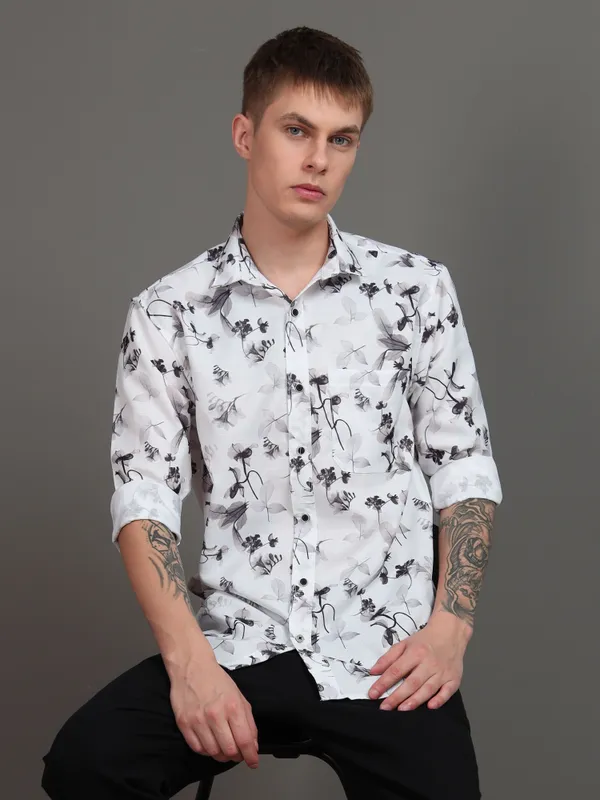Tom_Mackler_Men_Printed_Casual_Black_Shirt