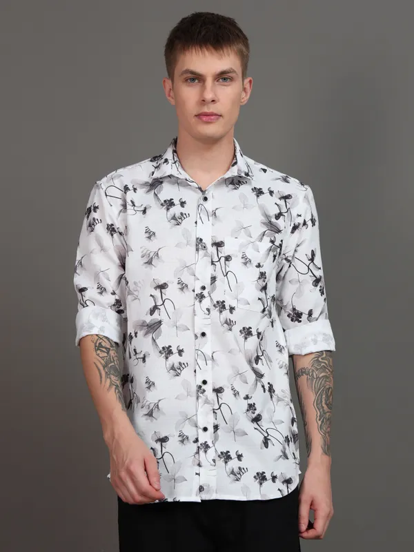 Tom_Mackler_Men_Printed_Casual_Black_Shirt