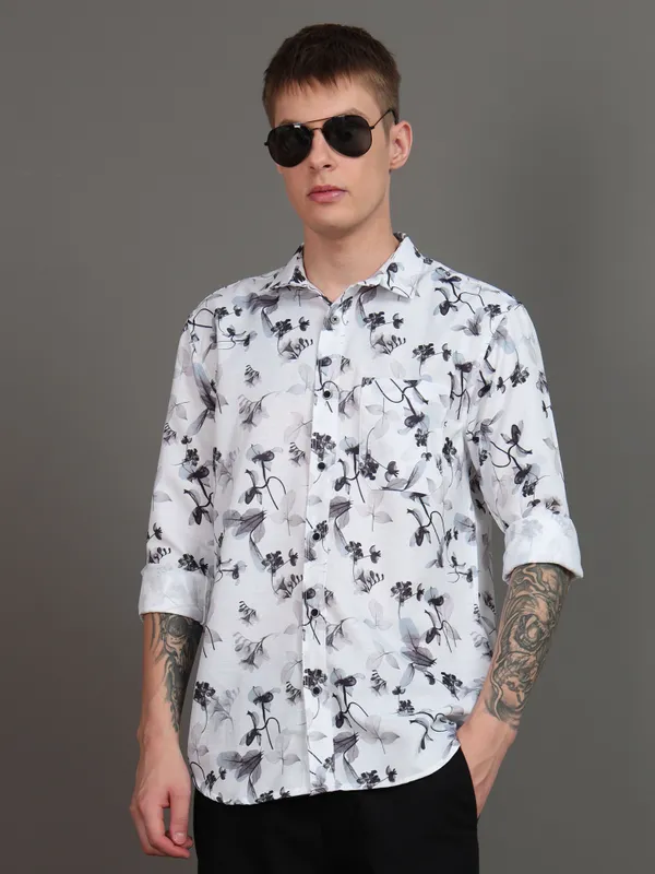 Tom_Mackler_Men_Printed_Casual_Grey_Shirt