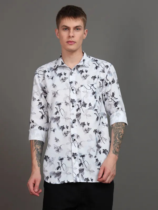 Tom_Mackler_Men_Printed_Casual_Grey_Shirt
