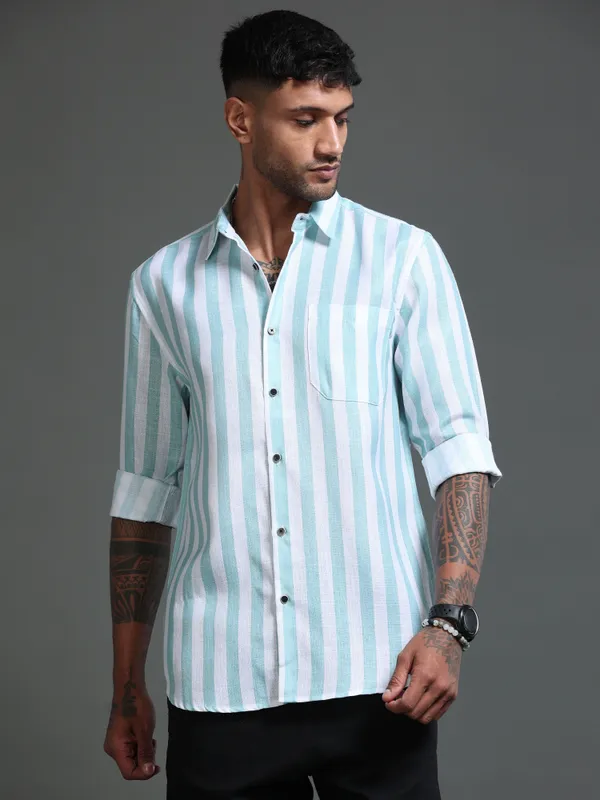 Tom_Mackler_Men_Striped_Casual_Light_Blue_Shirt
