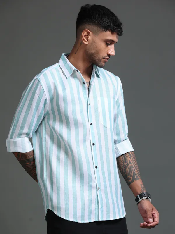 Tom_Mackler_Men_Striped_Casual_Light_Blue_Shirt