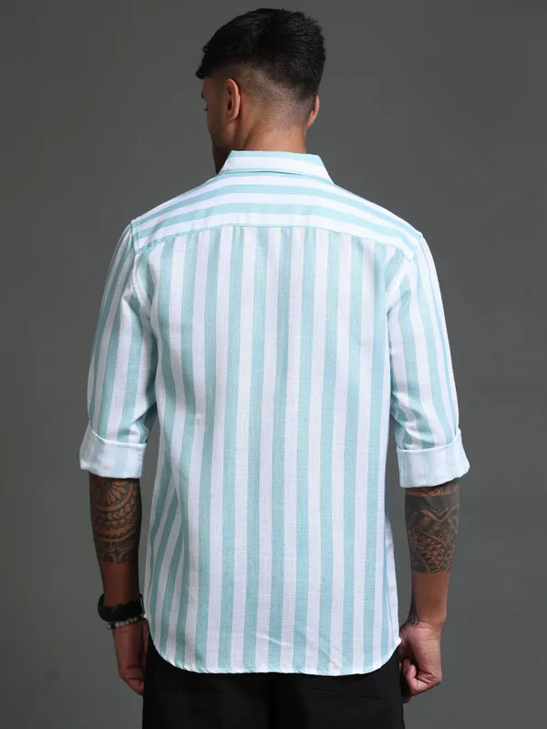 Tom_Mackler_Men_Striped_Casual_Light_Blue_Shirt