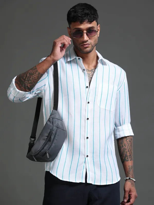Tom_Mackler_Men_Striped_Casual_Light_Blue_Shirt