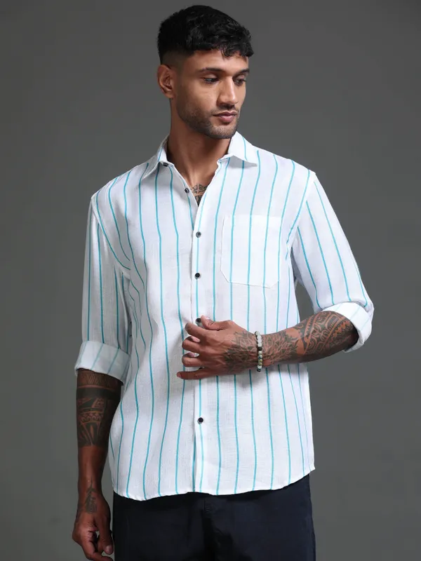 Tom_Mackler_Men_Striped_Casual_Light_Blue_Shirt