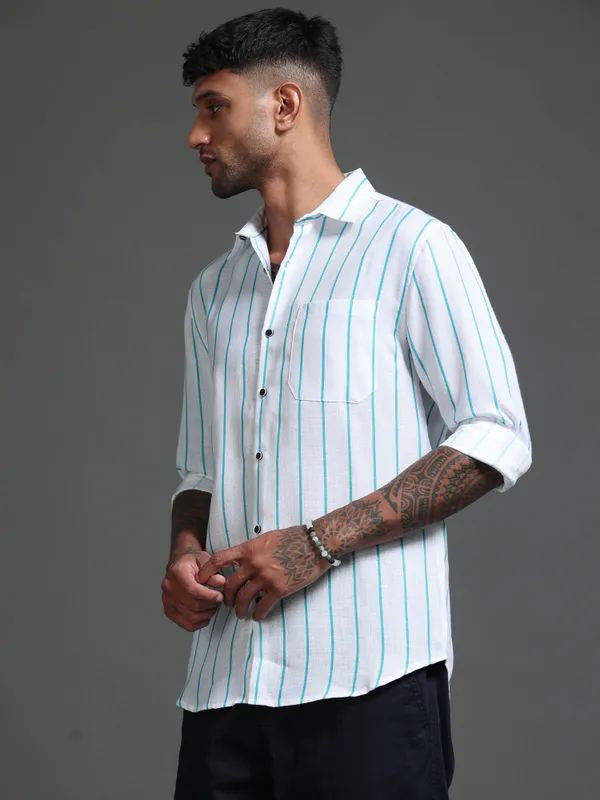 Tom_Mackler_Men_Striped_Casual_Light_Blue_Shirt