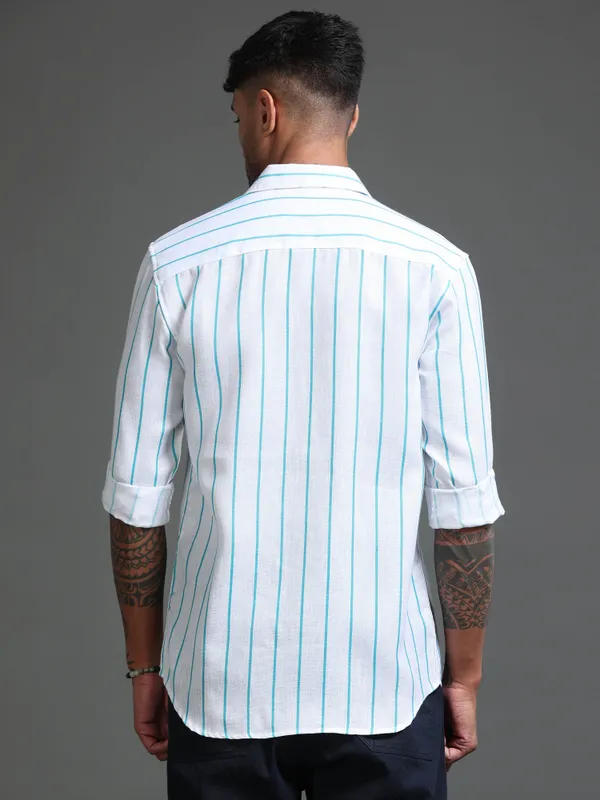Tom_Mackler_Men_Striped_Casual_Light_Blue_Shirt