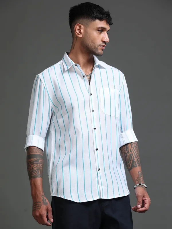 Tom_Mackler_Men_Striped_Casual_Light_Blue_Shirt