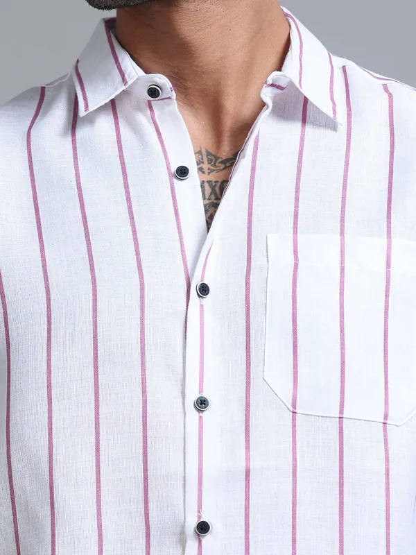 Tom_Mackler_Men_Striped_Casual_Pink_Shirt