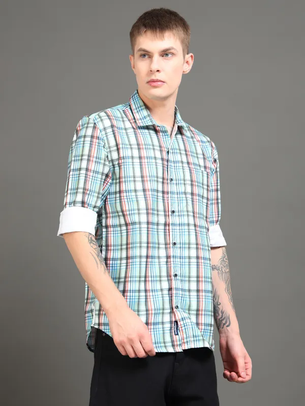 Tom_Mackler_Men_Checkered_Casual_Multicolor_Shirt