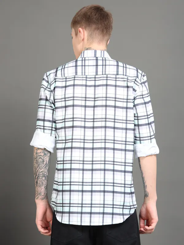 Tom_Mackler_Men_Checkered_Casual_Black_Shirt