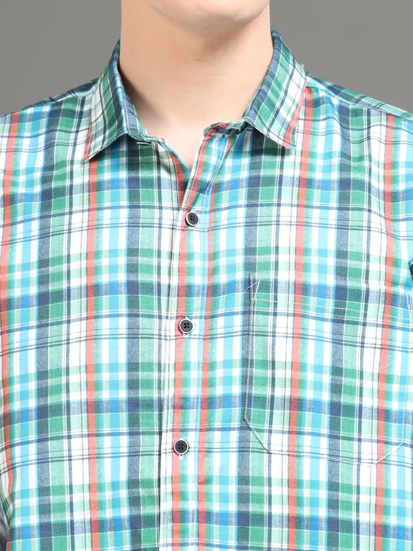 Tom_Mackler_Men_Checkered_Casual_Blue_Shirt