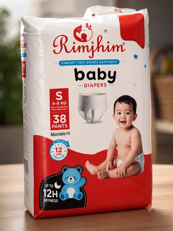 White_Non-Woven_Cotton_Pull-Up_Baby_Diaper_Pants_For_Babies