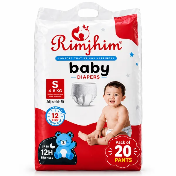 White_Non-Woven_Cotton_Pull-Up_Baby_Diaper_Pants_For_Babies_Pack_of_20_pants