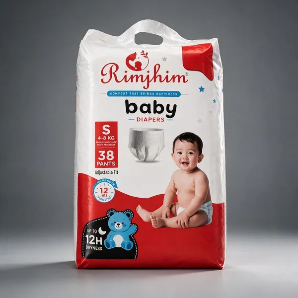 White_Non-Woven_Cotton_Pull-Up_Baby_Diaper_Pants_For_Babies