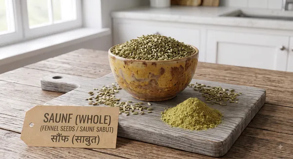 Saunf/_Sauf_(सौंफ)_(Fennel_seeds)_-_Whole_Seeds_(खड़ा)