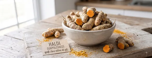Haldi_(Unpolished)_(हल्दी) (Turmeric)_-_Fresh_Unpolished_Roots_(खड़ा)