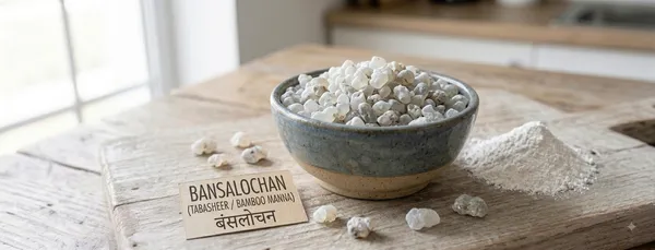 Banslochan/_Tabasheer_(तबाशीर)_/Vans_lochan_(वंशलोचन)_(Bamboo_Silica)_-_Natural_Crystalline_(खड़ा)