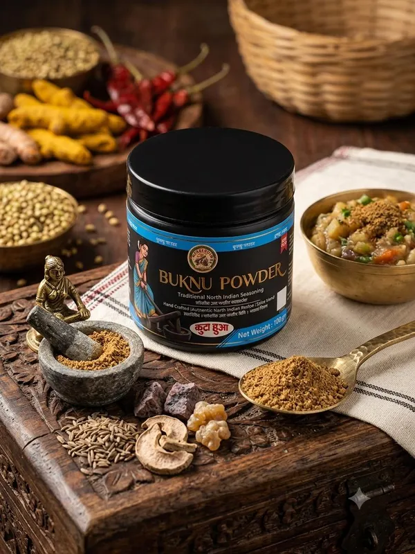 BUKNU(CHAT_MASALA)_/_बुकनु_(चाट_मसाला)__(Traditional_North_Indian_Spice_Mix)_((पारंपरिक_उत्तर_भारतीय_मसाला_मिश्रण)_-_Powder/कूटा_हुआ