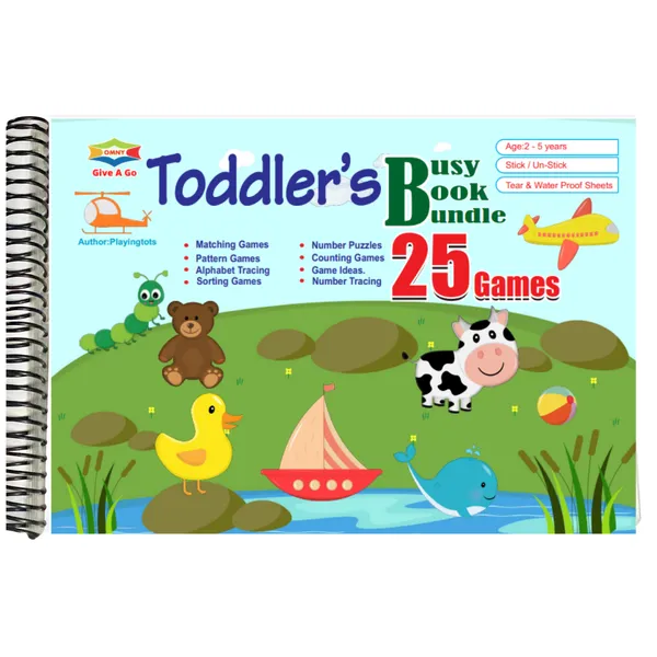 OMNY_Toddler_Busy_Book_Activity_Binder_For_Kids,25_in_1_Interactive_Preschool_Busy_Book_for_Children_Age_2_to_5_Years,_Early_Learning_Montessori_Book,Water_and_Tear_Proof_,Fun_Play_Learning