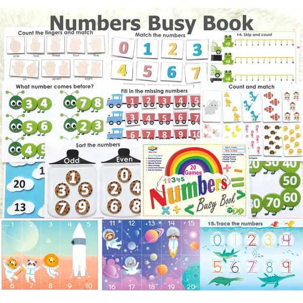 OMNY_Numbers_Busy_Book,_kindergarten_Maths_Activity_Binder,_Covers_20_Topics_of_LKG_and_UKG_number_Skills_for_Children_Age_2_to_5_years,_Tear_and_Water_Proof,_Daily_Fun_Play_Learning