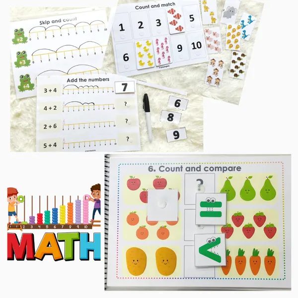 OMNY_Numbers_Busy_Book,_kindergarten_Maths_Activity_Binder,_Covers_20_Topics_of_LKG_and_UKG_number_Skills_for_Children_Age_2_to_5_years,_Tear_and_Water_Proof,_Daily_Fun_Play_Learning