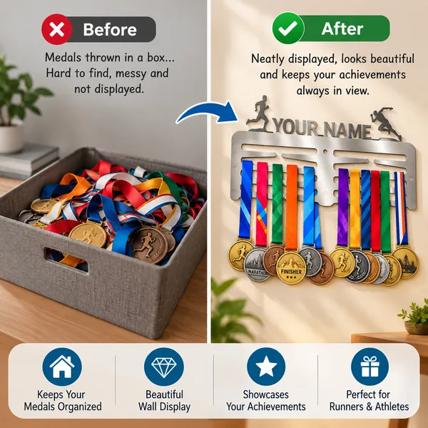 OMNY_Creation_Rust-Free_Stainless_Steel_Medal_Hanger_for_Wall_Display_–_Personalized_Medal_Holder_with_Your_Name,_Holds_Up_to_60_Medals_to_Display_Your_Achievements