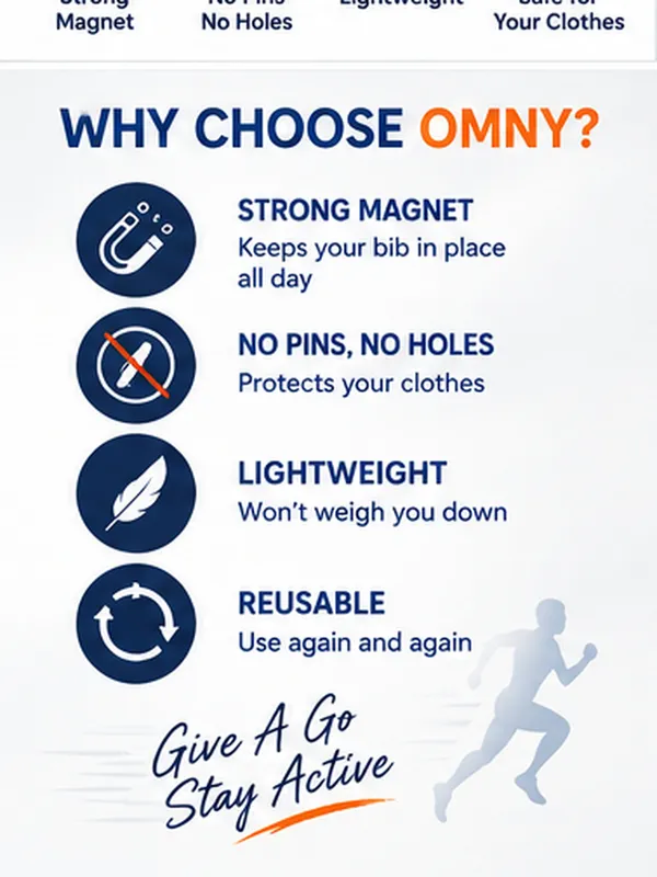 OMNY_Magnetic_Bib_Clip_–_Orange_Runner