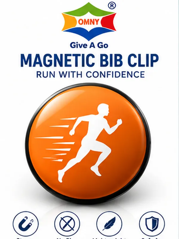 OMNY_Magnetic_Bib_Clip_–_Orange_Runner