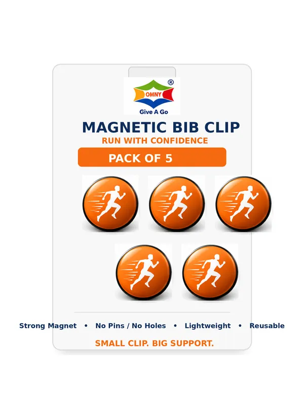 OMNY_Magnetic_Bib_Clip_–_Orange_Runner