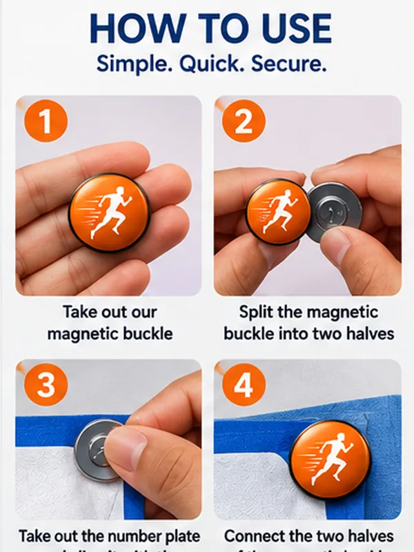 OMNY_Magnetic_Bib_Clip_–_Orange_Runner