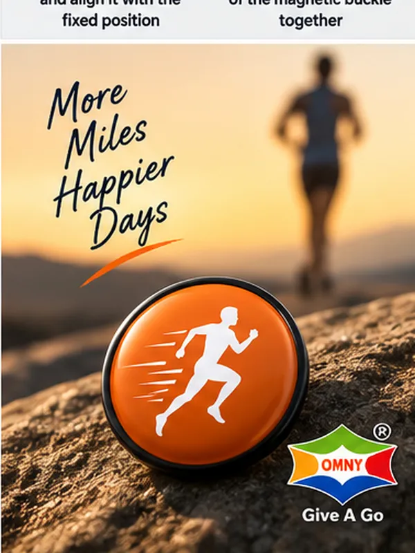 OMNY_Magnetic_Bib_Clip_–_Orange_Runner