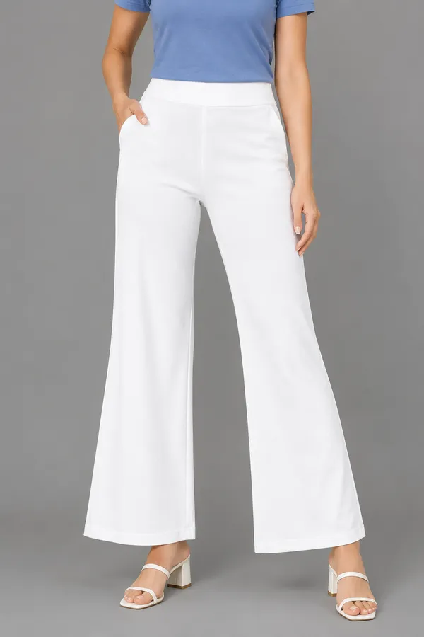 White_Premium_Cotton_And_Elastane_Flare_Pant_For_Women