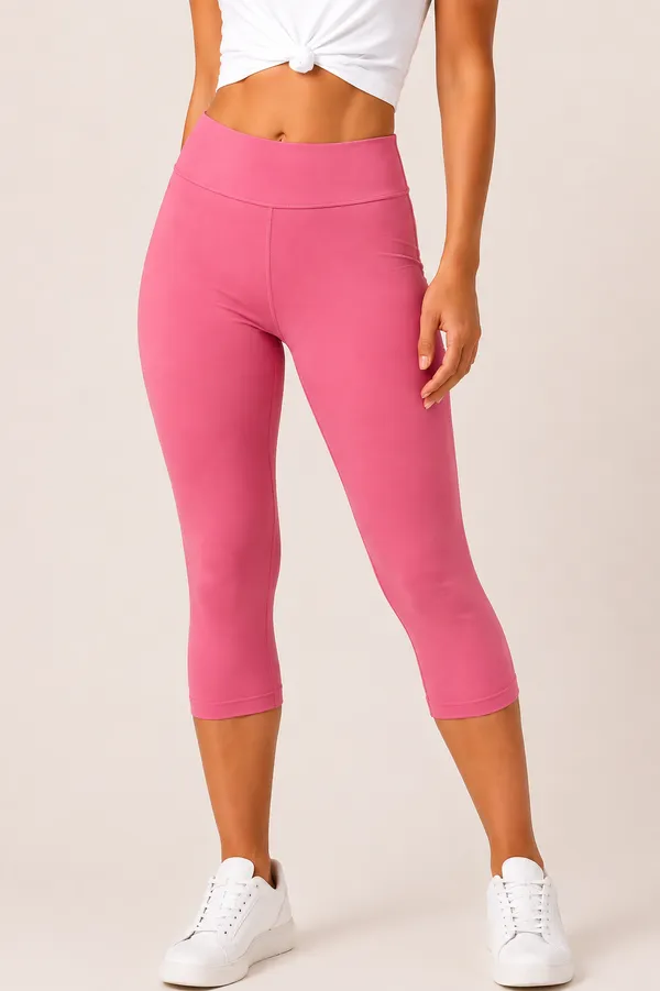 Pink_Premium_Cotton_And_Elastane_Capri_For_Women