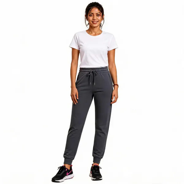 Grey_Premium_Cotton_And_Elastane_Joggers_For_Women