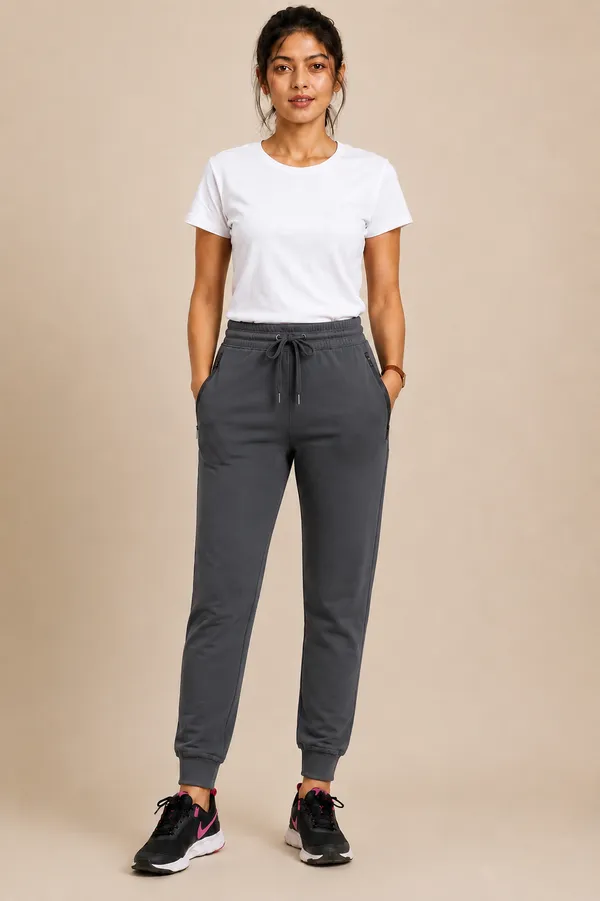 Grey_Premium_Cotton_And_Elastane_Joggers_For_Women