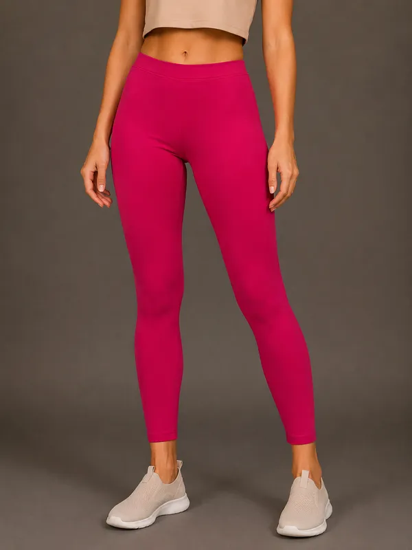 Pink_Premium_Cotton_And_Elastane_Ankle_Pant_For_Women