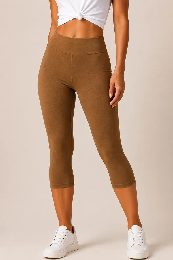Brown_Premium_Cotton_And_Elastane_Capri_For_Women