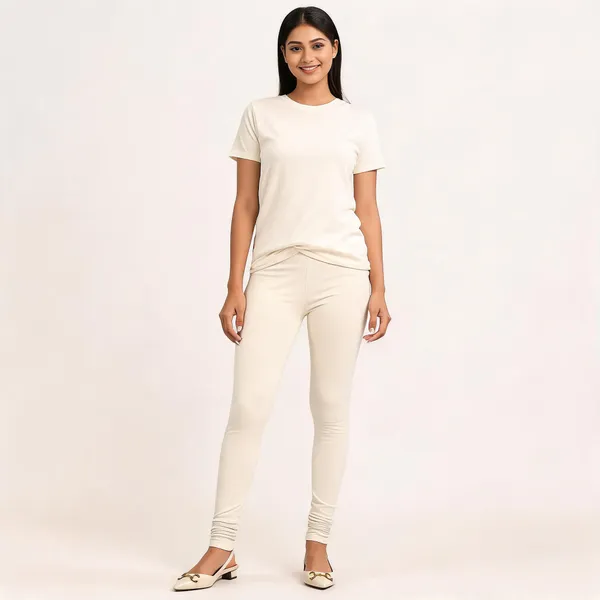 Off_White_Premium_Cotton_And_Elastane_Churidar_For_Women