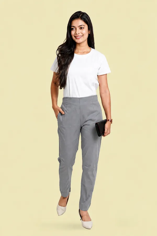 Grey_Premium_Cotton_Pant_For_Women