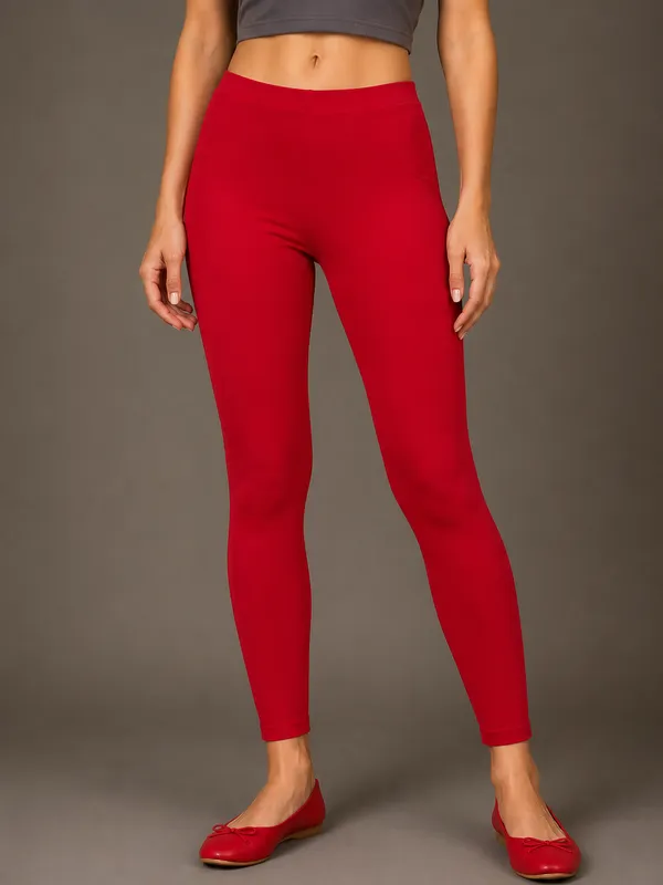 Red_Premium_Cotton_And_Elastane_Ankle_Pant_For_Women
