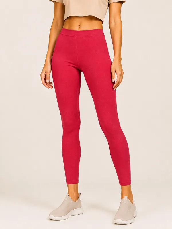 Pink_Premium_Cotton_And_Elastane_Ankle_Pant_For_Women