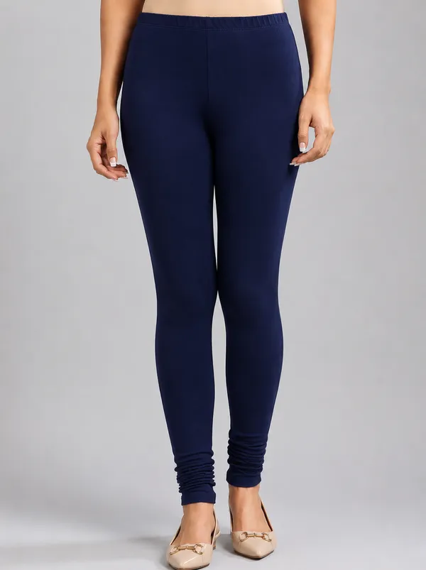 Navy_Premium_Cotton_And_Elastane_Churidar_For_Women