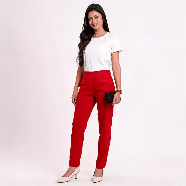 Red_Premium_Cotton_Pant_For_Women