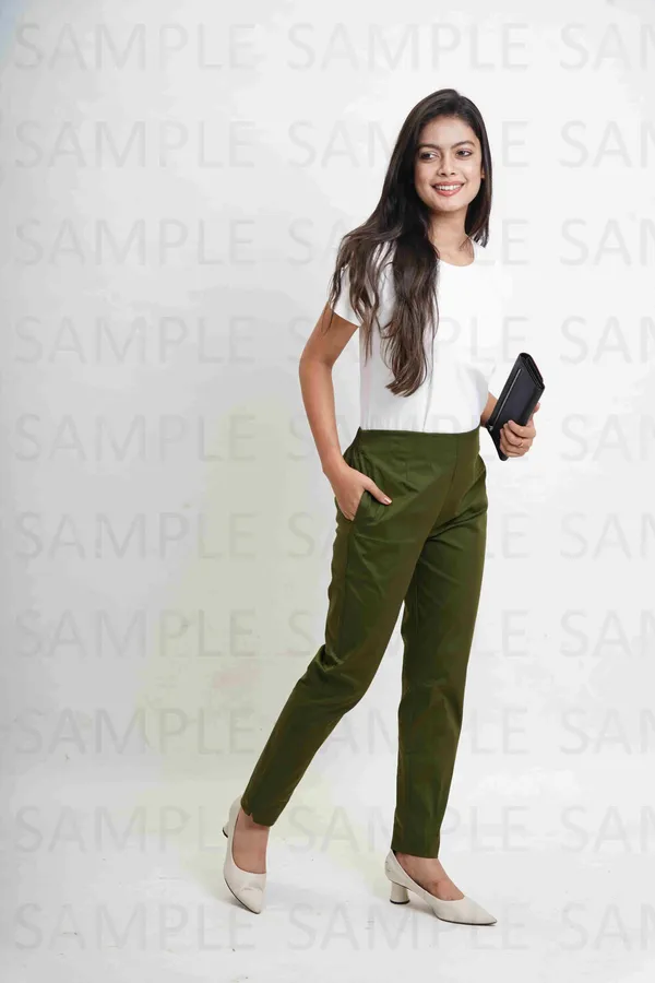 Olive_Green_Premium_Cotton_Pant_For_Women