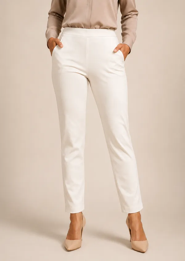 White_Premium_Cotton_And_Elastane_Pant_For_Women